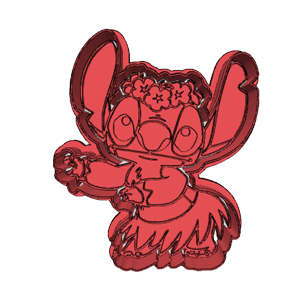 Stitch Hula Girl Cookie Cutter