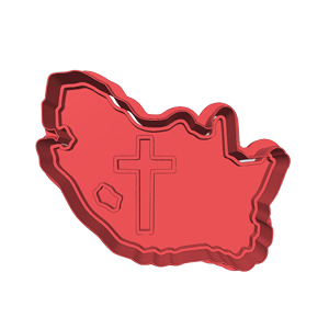 Africa and Cross Cookie Cutter