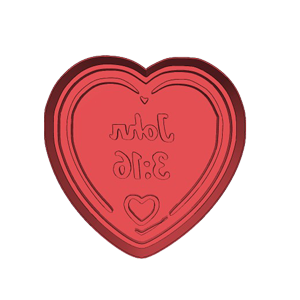 John 3:16 Heart Cookie Cutter