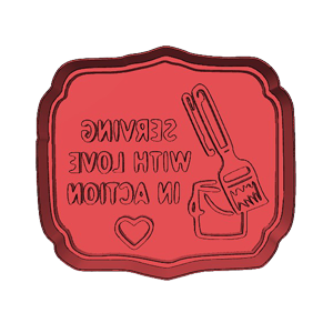 Serving With Love in Action Cookie Cutter