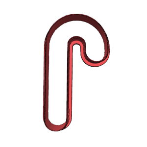 Candy Cane Cookie Cutter