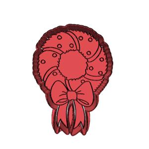 Wreath with Bow Cookie Cutter