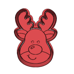 Reindeer Head Cookie Cutter