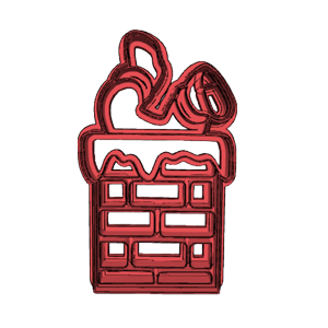 Santa Going Down Chimney Cookie Cutter