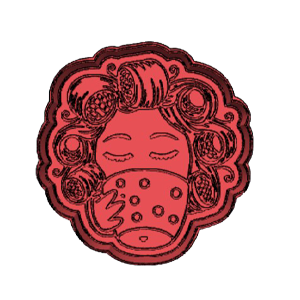 Coffee Girl Face Cookie Cutter