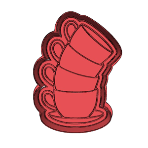 Stack of Coffee Cups Cookie Cutter