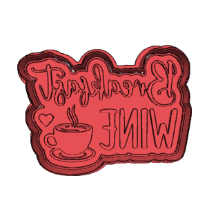 Breakfast Wine Cookie Cutter