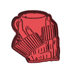 Hands Holding Mug Cookie Cutter