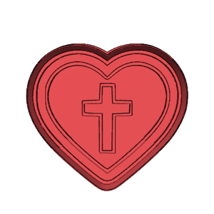 Confirmation Cross & Heart Cookie Cutter