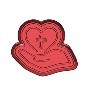 Confirmation Praying Hands & Heart Cookie Cutter