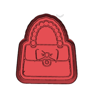 Coquette Handbag with Bow Cookie Cutter