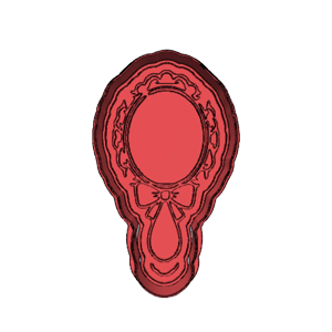 Coquette Hand Mirror Cookie Cutter