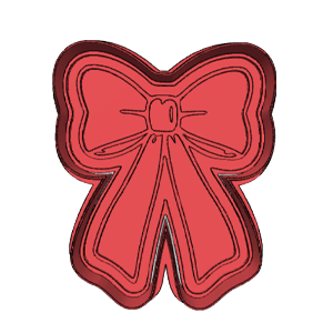 Coquette Ribbon Bow Cookie Cutter
