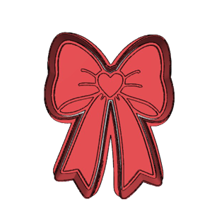 Coquette Long Bow Cookie Cutter