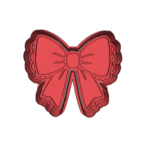 Coquette Floral Bow Cookie Cutter