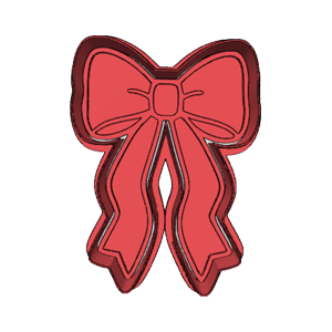 Coquette Double Bow Cookie Cutter