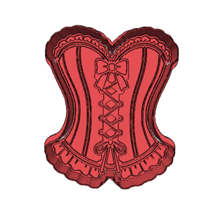 Coquette Lace-Up Corset Cookie Cutter