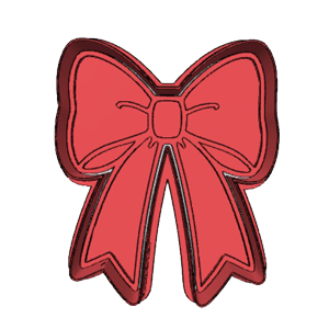 Coquette Classic Bow Cookie Cutter