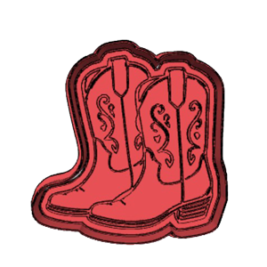 Cowboy Boots Cookie Cutter