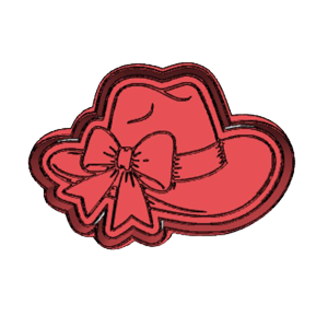 Cowboy Hat & Bow Cookie Cutter