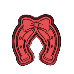 Western Horseshoe & Bow Cookie Cutter