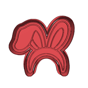 Easter Bunny Ears & Bow Cookie Cutter