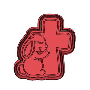 Easter Bunny & Cross Cookie Cutter
