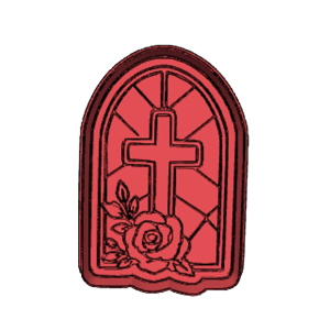 Easter Cross & Rose Cookie Cutter
