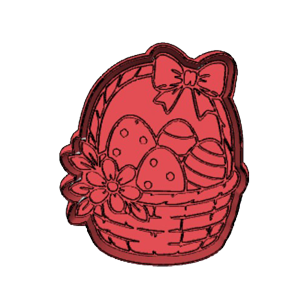 Easter Bunny & Eggs in Basket Cookie Cutter