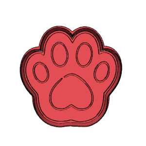 Easter Bunny Paw Print Cookie Cutter