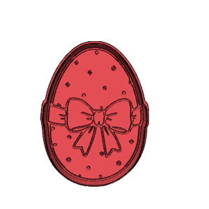 Easter Egg with Bow Cookie Cutter
