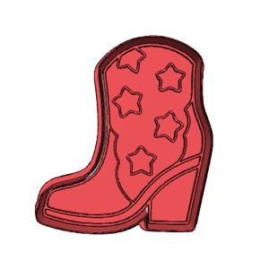 Stars Boot Cookie Cutter