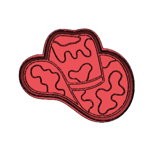 Cowprint Hat Cookie Cutter