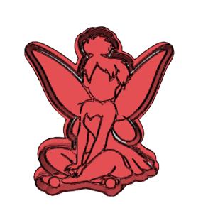 Fairytale Fairy Sitting on a Mushroom Cookie Cutter
