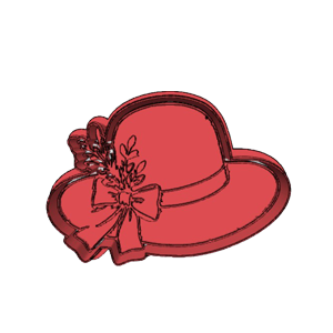 Floral Sun Hat Cookie Cutter