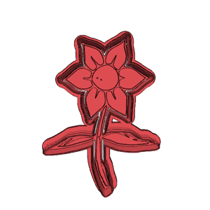 Flower with Ribbon Cookie Cutter