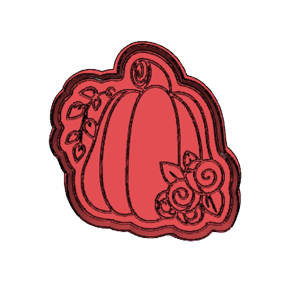 Pumpkin with Flowers Cookie Cutter