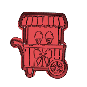 Ice Cream Cart Cookie Cutter
