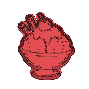Ice Cream Sundae Cookie Cutter