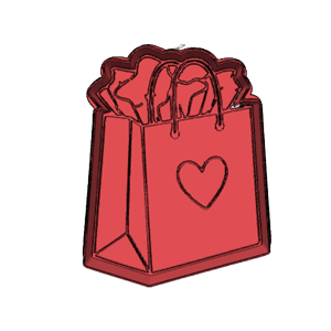 Popcorn Bag Cookie Cutter