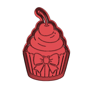 Cupcake with Bow Cookie Cutter