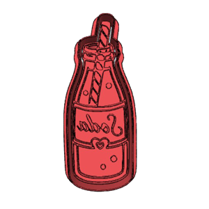 Soda Bottle with Straw Cookie Cutter