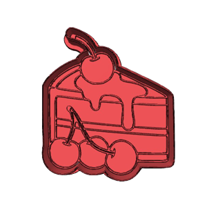 Cherry Cake Slice Cookie Cutter