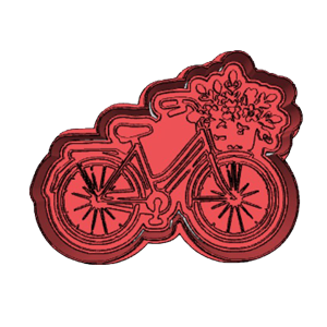 Forestcore Flower Bicycle Cookie Cutter
