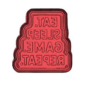 Eat Sleep Game Repeat Cookie Cutter