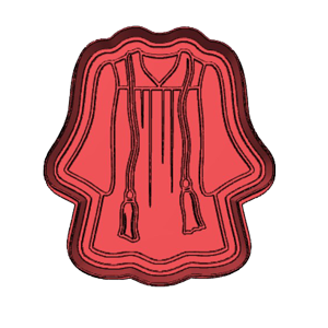 Graduation Cap & Gown Cookie Cutter