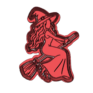 Halloween Witch Flying on a Broomstick Cookie Cutter
