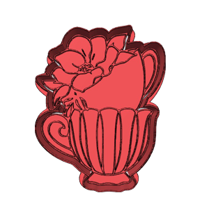 High Tea Floral Teacup & Cupcake Cookie Cutter