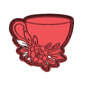 High Tea Floral Teacup Cookie Cutter
