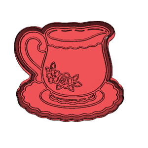 High Tea Floral Teacup & Saucer Cookie Cutter